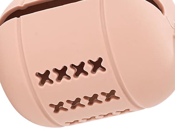 Ventileret holder til makeupsvamp i silikone 7x5,5 cm pastelmix