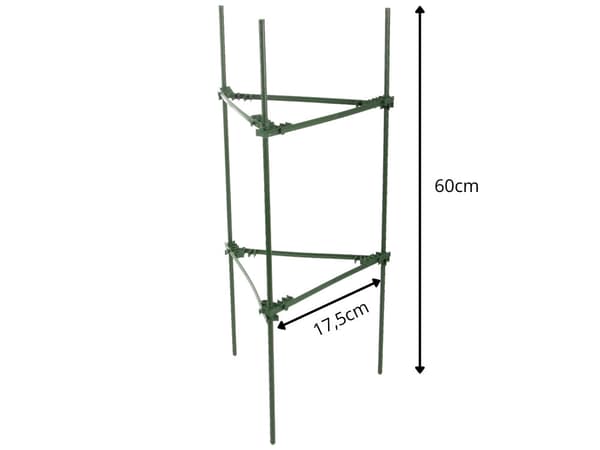 Triangulärt växtstöd plast grön 60 cm 1-pack
