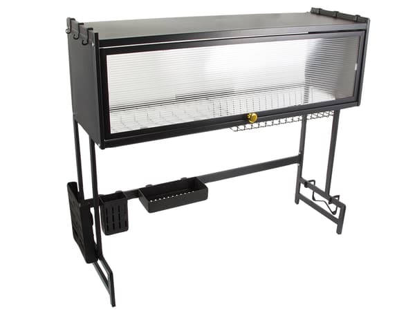 Opvaskestativ over vask 85 cm 2 niveauer med låger sort
