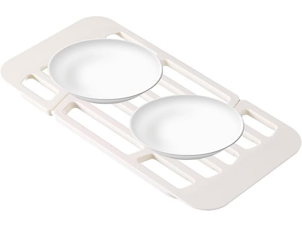 Teleskopisk diskställning för diskho plast vit 33–43 x 17 cm