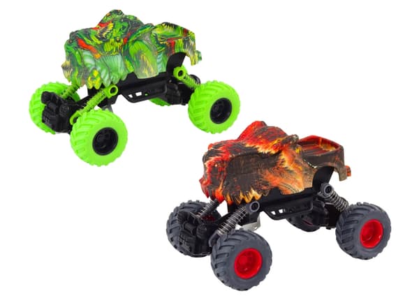 Moottoroitu dinosauriauto - lelu 15 cm, satunnainen väri