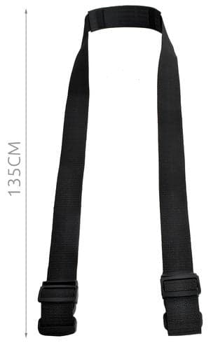 Bærebælte til balancecykel/løbehjul, justerbart 135 cm, sort