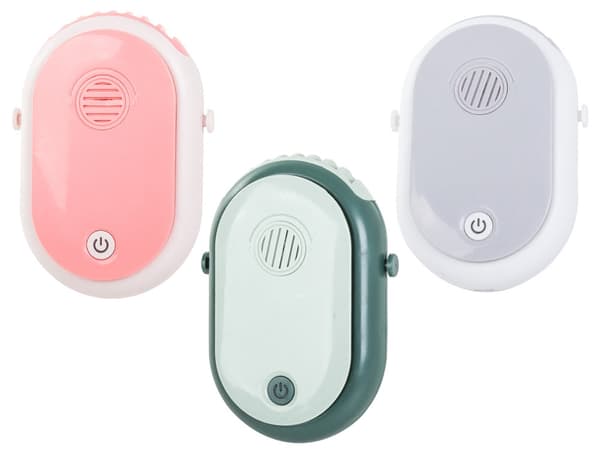 Halsventilator med aromaterapi 3 hastigheder 2000 mAh USB blandede farver