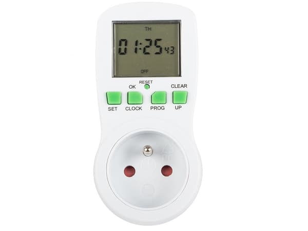 Digital timerkontakt 230V 16A 3680W LCD 16 program nedräkning