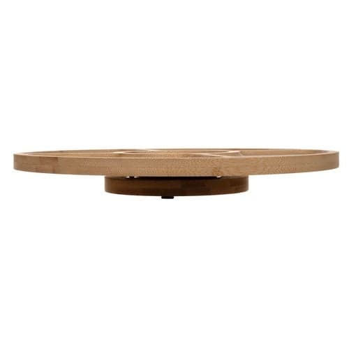 Roterande serveringsbräda bambu 33 cm med 5 fack halkfri bas