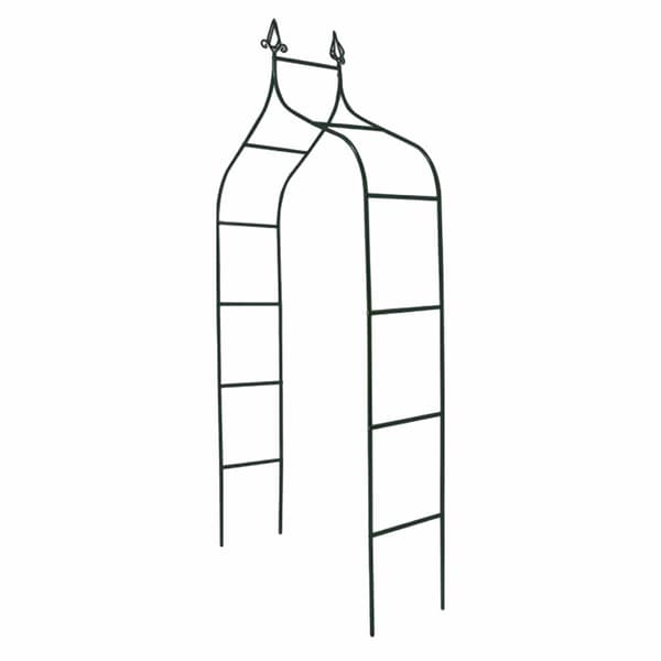 Havepavillon espalier til klatreplanter stål sort 265 cm