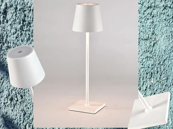 Sengebordslampe LED touch dæmpbar 3 lysindstillinger hvid 38 cm USB-C
