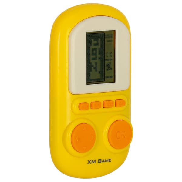 Mini arkadspel fickkonsol för barn 6+ gul, 2x AAA (ingår ej)