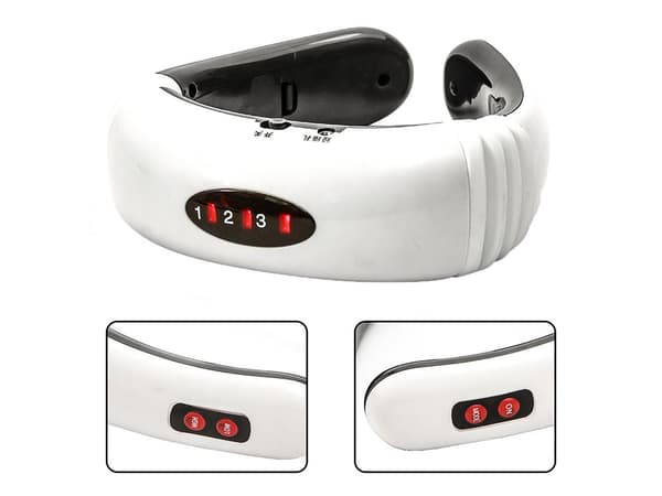 Nackmassageapparat med impulser 6 program inkl 2 elektroder