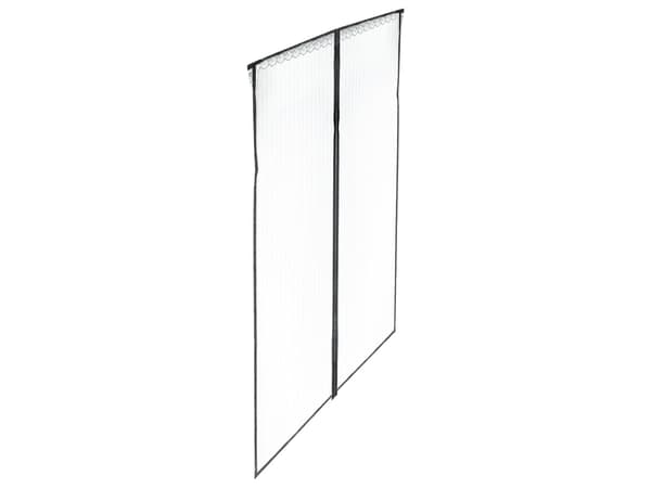 Magnetisk insektnet til dør 110x220 cm sort polyester med stifter