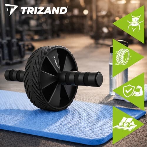 ABS-harjoituspyörä roller 28 cm polvialustalla musta