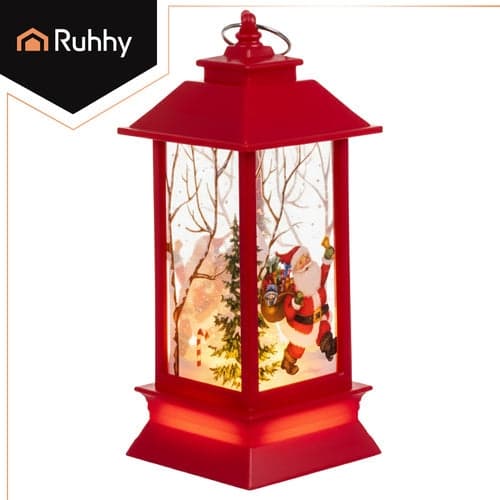 Jullykta LED-ljus röd 12,5 cm batteridriven LR44 (ingår)