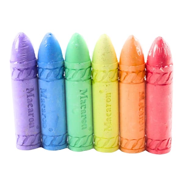 Neonkritor set 6-pack för trottoar, tavla och papper