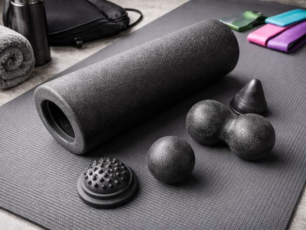 Massage roller sæt 5‑i‑1 EPP‑skum til hele kroppen sort