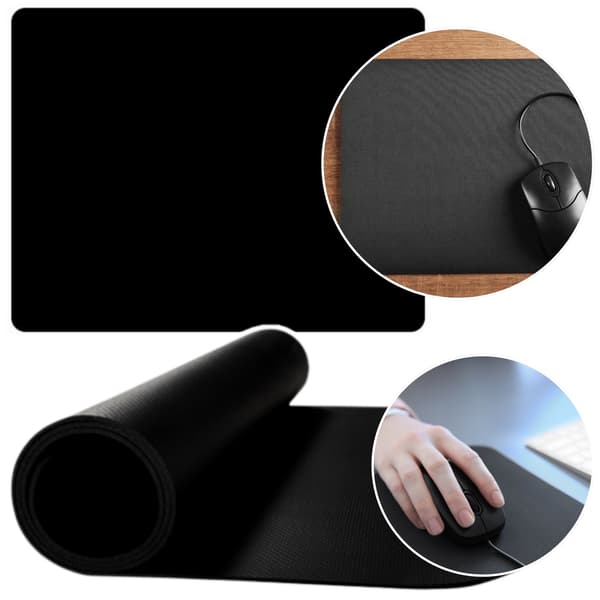 Skrivebordsmåtte/musemåtte 120x60 cm sort antislip vandafvisende