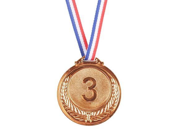 Bronmedalj i zinklegering klassisk design, 1-pack