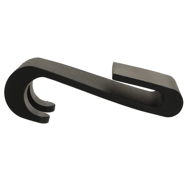 Bruseskraber i silikone sort 21x19 cm med krog og holder