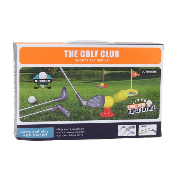 Golfset til børn 48 dele med 3 køller, 3 bolde og 2 huller, 3+ år