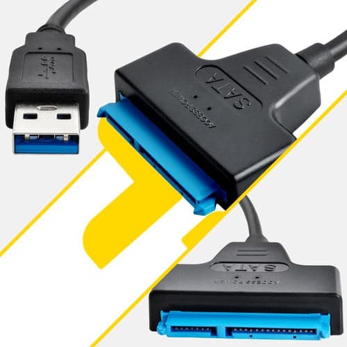 USB 3.0 til SATA 3.0 adapter til 2,5" HDD/SSD 6 Gb/s sort