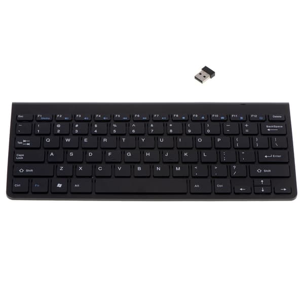 Trådløst tastatur 2.4GHz USB til Smart TV/PC/Mac/Android sort