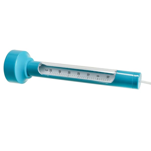 Flydende pooltermometer med snor, Celsius/Fahrenheit, 19 cm