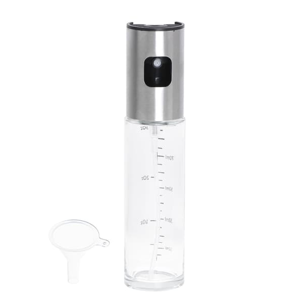 Oliesprayer/oliedispenser 100 ml i glas med pumpe og tragt