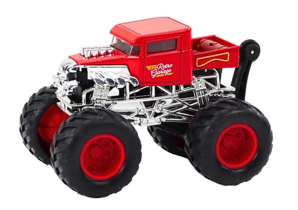Off-road -leluauto kitkavedolla 11 cm musta monstertruck
