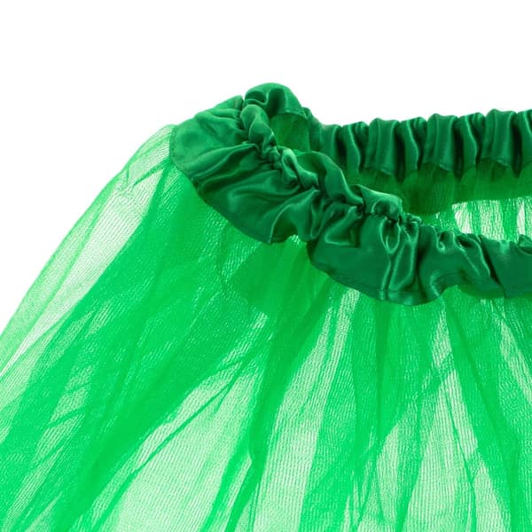 Tyllkjol tutu barn grön 3-lager med elastisk midja 29 cm