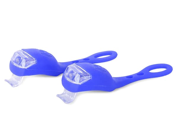 Pyörävalot LED-silikoniset sininen 2-pack paristoilla
