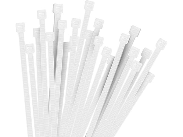 Kabelbindere i nylon 2,5x100 mm hvid 100-pack