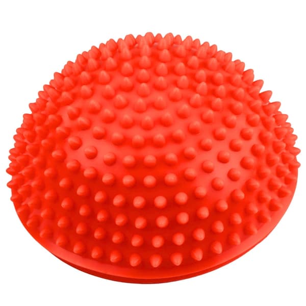 Sensorisk balanshalvboll 16 cm med massageknoppar orange