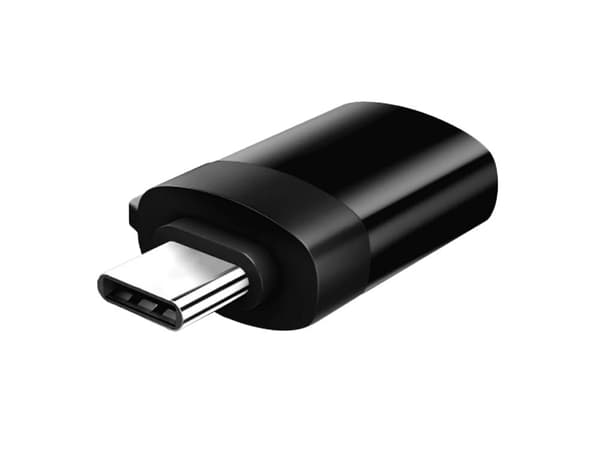 USB-C til USB-A 3.0 OTG-adapter sort 1,5x3 cm med nøglerem