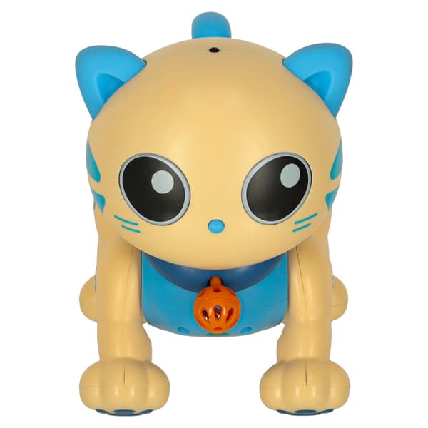 Fjernstyret robotkat RC med tricks 18 cm blå, 3+