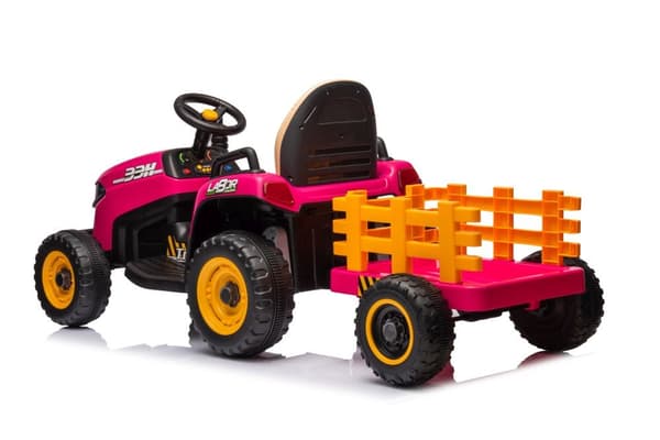 Batteridriven lektraktor för barn rosa BBH-030