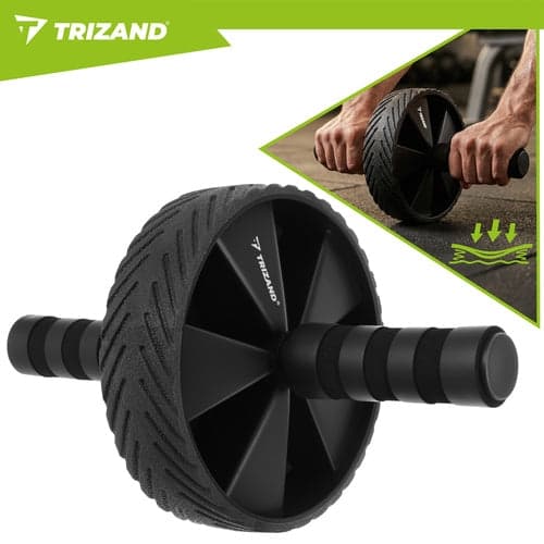 ABS-harjoituspyörä roller 28 cm polvialustalla musta