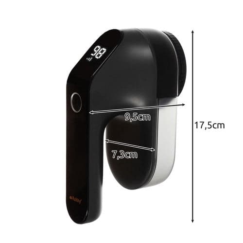 Tøjnoppefjerner trådløs 6-bladet USB-C 1200 mAh LED-display sort