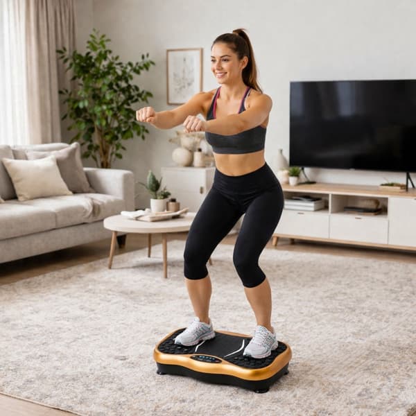 Vibrationsplatform til træning 120 niveauer Bluetooth 150 kg inkl. bånd