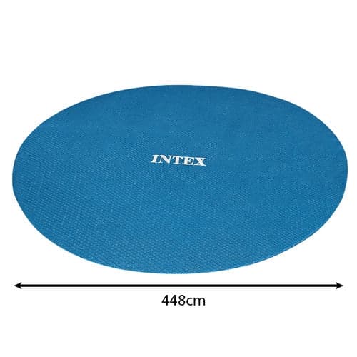 Solbeskyttelse pooloverdækning bobleplast 448 cm til rund pool 457 cm blå