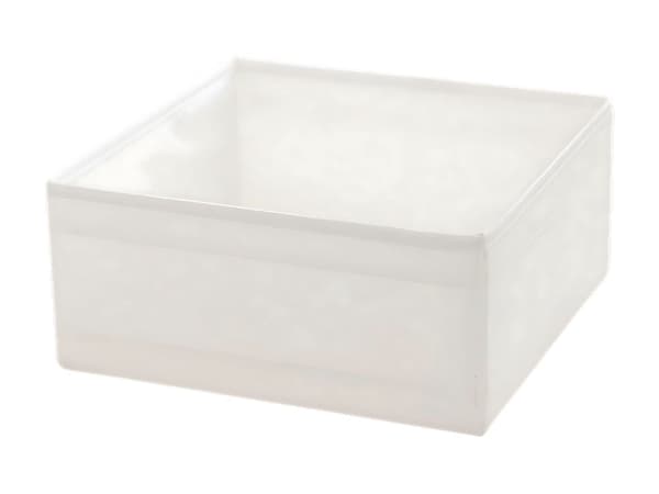 Textilorganiser för underkläder/skor vit polyester 28x28x13 cm