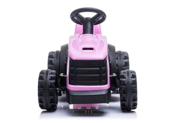 Rosa eltraktor til børn med tilhængervogn 112 cm