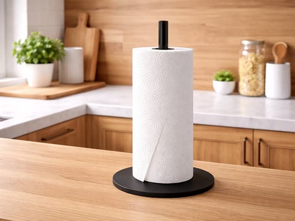 Talouspaperin pidike musta metalli 32 cm