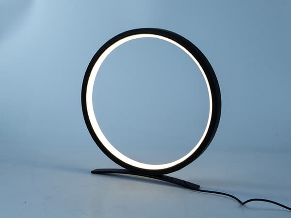 LED bordlampe dæmpbar 3 farvetemperaturer USB sort Ø25 cm