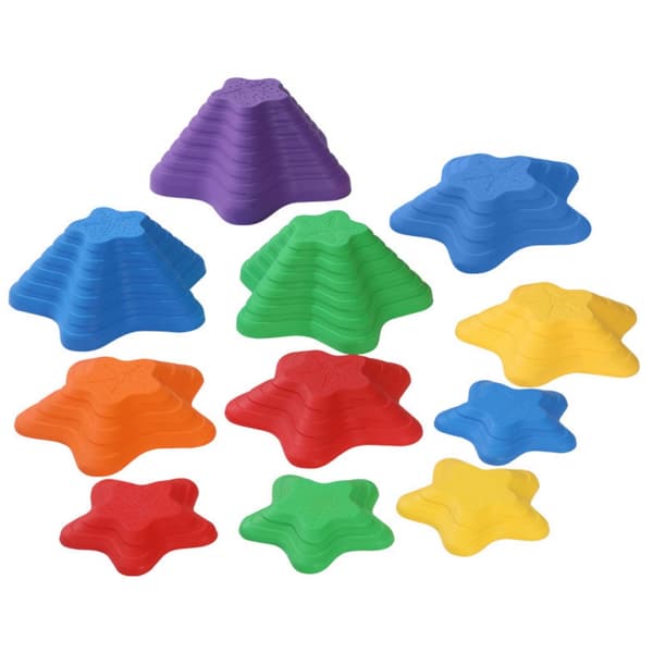 Sensoriska balansstenar 6-pack med halkfria pads, 3 storlekar