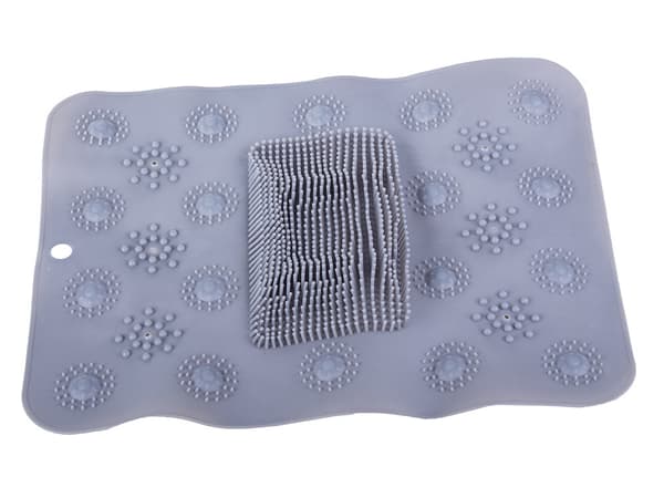Fodmassagemåtte til bruser/badekar 41x32 cm PVC tilfældig farve