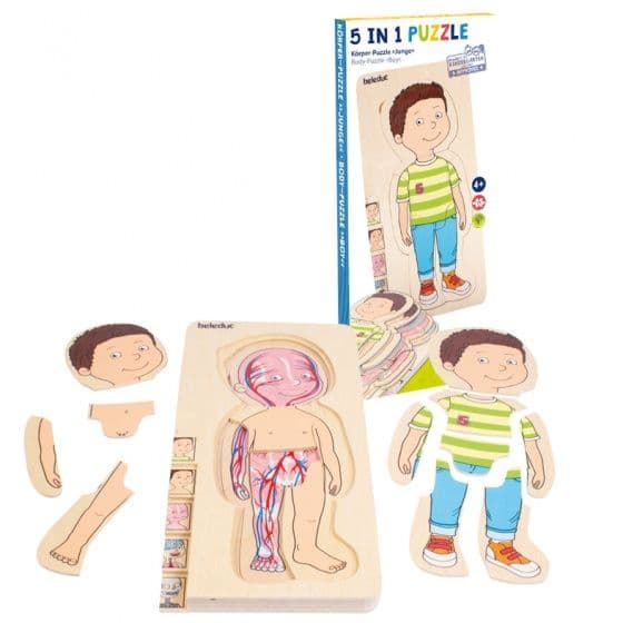Anatomisk puslespill 5 i 1 - Liten gutt