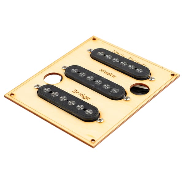 Svart Ljudlös 6-Ljudhåls Elgitarr Single Coil Pickup Kit
