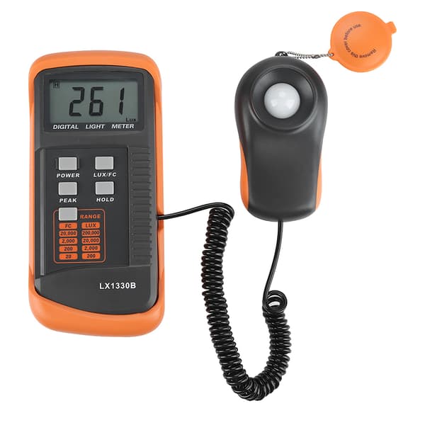 LX1330B Digital Luxmeter LCD Baggrundsbelyst Lysintensitetstester 0-200000 Lux