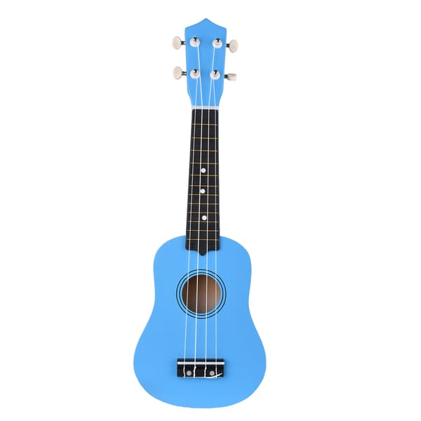 21-tums Ukulele 4 strängar Ukulele Liten Gitarr Bas Trä Musikinstrument Barnpresent Blå