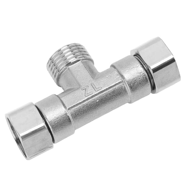 Rustfrit stål 3-vejs T-adapter G1/2 indvendigt gevind rørfitting til vand, luft, hydrauliske systemer