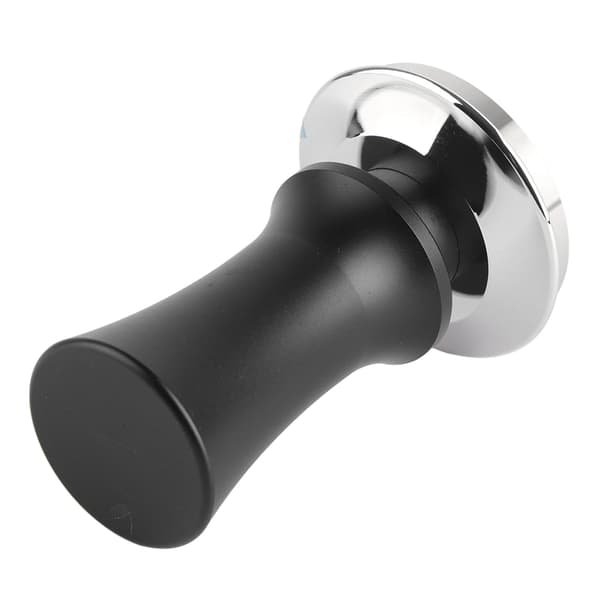 Kaffestamper i rustfrit stål 58 mm, sort espressostamper med konstant tryk
